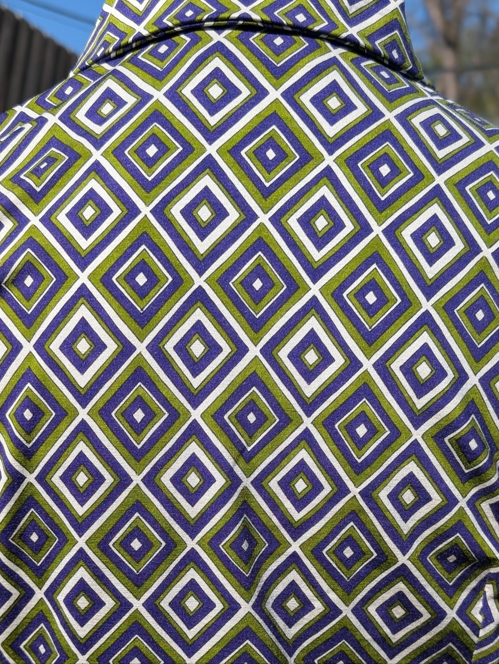 PRADA Silk Blend Slinky Stretchy Blouse Size 42 Purple Green Made In Italy - Picture 8 of 16